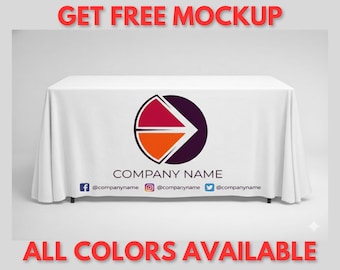 Custom Tablecloth for Craft Show Displays – Branded, Wrinkle-Free Table Throw to Elevate Your Booth and Attract More Customers Easily