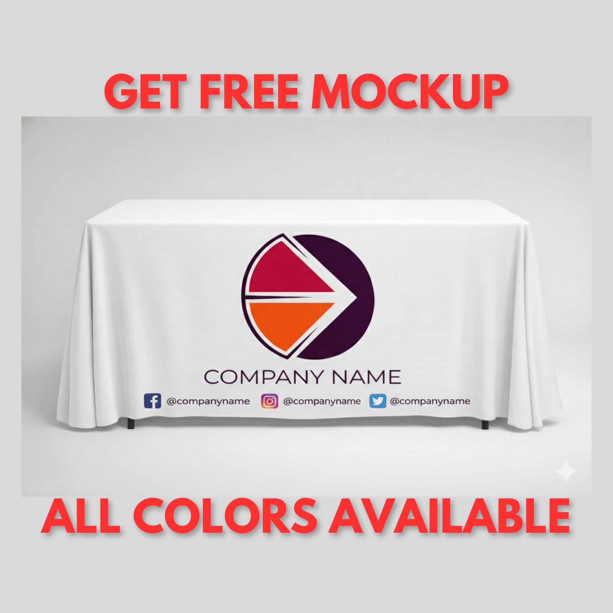 Custom Tablecloth for Corporate Events – Branded Logo Table Throw ...