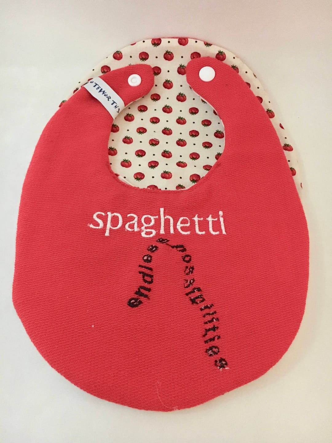 SPAGHETTI Endless Possibilities Baby Bib Embroidered Etsy UK