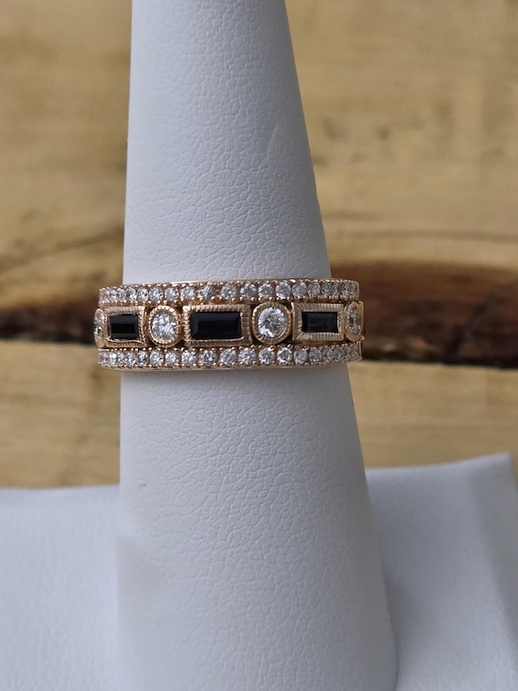 Rose gold Diamond band ring 14K
