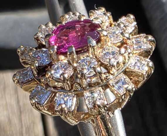 Ruby and diamond ring - image 4