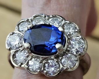 Saphir und Diamant als Ring angefertigt.