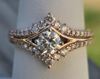 Rose gold diamond ring