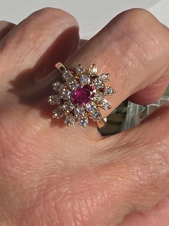 Ruby and diamond ring - image 9