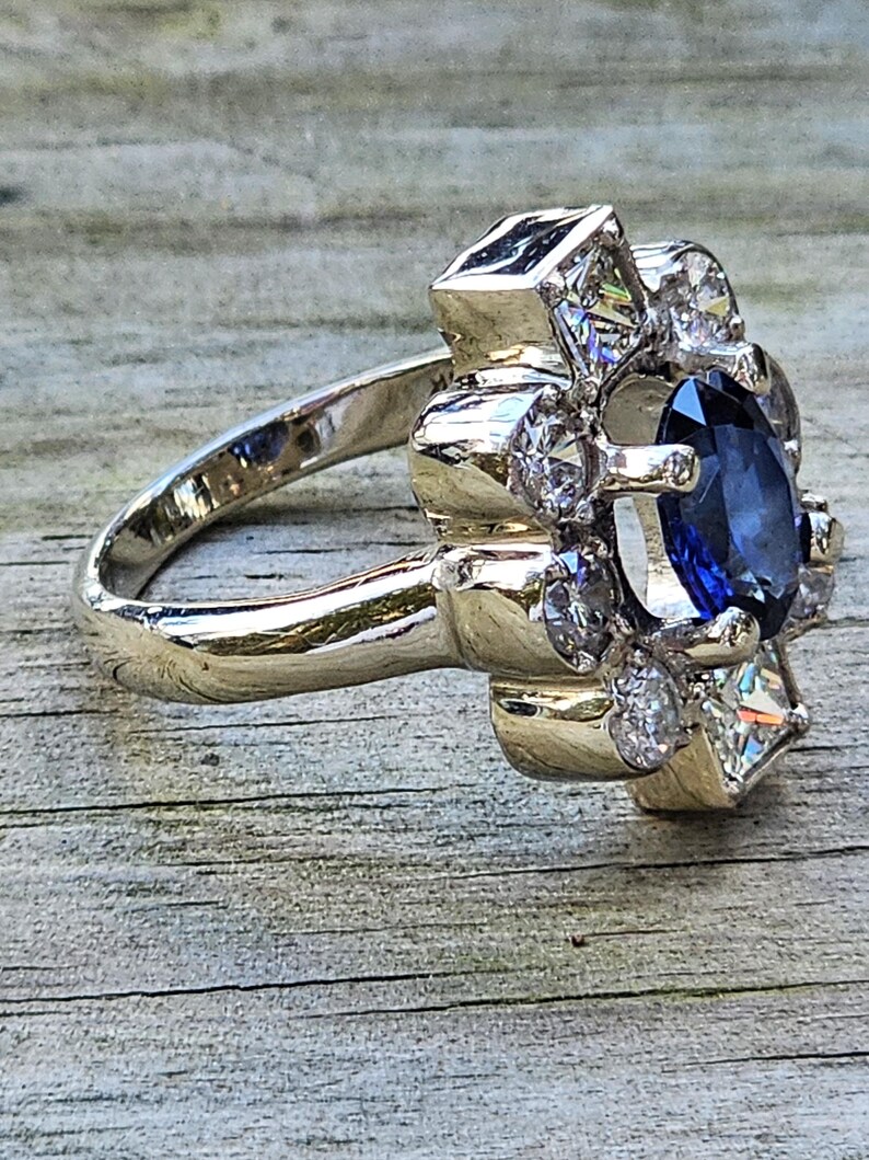Sapphire and Diamond Ring Custom Made - Etsy