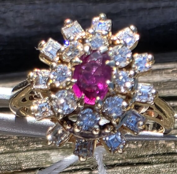 Ruby and diamond ring - image 5