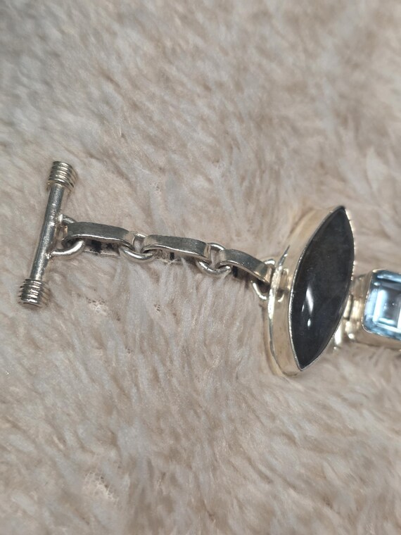 Artesian multi-Stone sterling silver bracelet - image 5