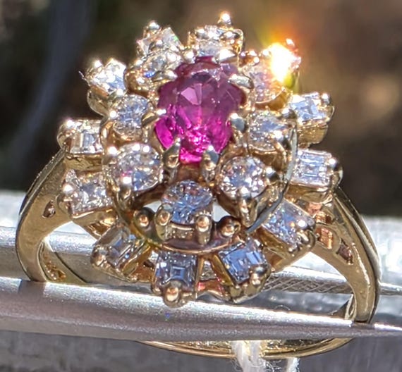 Ruby and diamond ring - image 2
