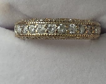 14k eternity band natural diamond ring
