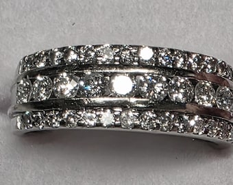 Diamond band ring-white gold-natural diamonds.