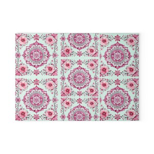 Floral Glass Cutting Board - Chic Kitchen Decor, Wedding Gift, Unique Serving Tray, Kitchenware, Food Prep Essential