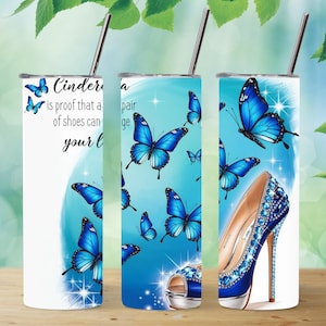 Cinderella-Inspired Shoe Lover Wall Art – Empowering Quote PNG | Digital Download for Home Decor, Tumblers, Shirts, Journals & Totes