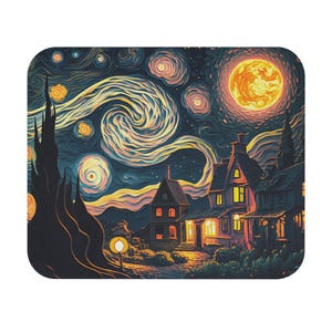 Starry Night Mouse Pad, Artistic Desk Accessory, Unique Gift for Artists, Home Office Decor, Computer Accessories