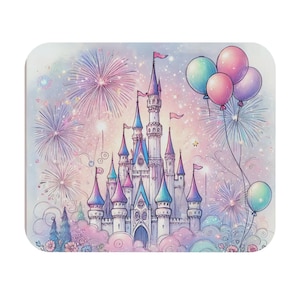 Magical Castle Mouse Pad - Ideal Gift for Disney Lovers, Home Office Decor, Cute Desk Accessory, Birthday Present, Kids Room Decor