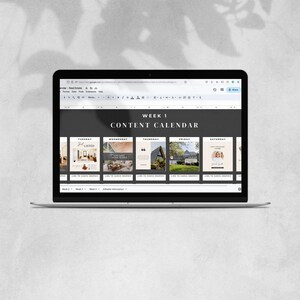 Real Estate Content Calendar Google Sheet, Digital Google Spreadsheets. Digital Download