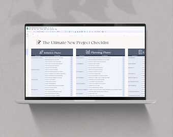 Nova lista de verificação do projeto Google Sheet, planilhas digitais do Google. Download digital