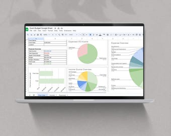 Event Budget Google Sheet, Digitale Google-Kalkulationstabellen. Digitaler Download