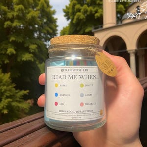 Quran Verses Jar, Islamic Reminders, Gift For Friendship, Wedding, Graduation, Muslim, Eid, Nikkah, Verse Jar, Islam Jar, Handmade