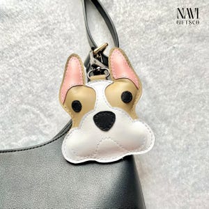 Dog Bag Charm, Leather Charm, Leather Keychain,  Purse Charm, Bag Charm,  Dog Charm
