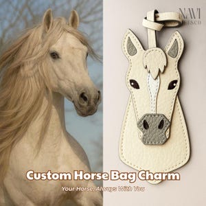 Custom Horse Bag Charm, Real Leather Charm, Horse Keychain, Leather Charm, Bag Keychain, Bag Charm Leather, Leather Purse Charm, Bag Charm