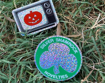 Halloween 3 Silver Shamrock season of the witch glitter sticker pack!