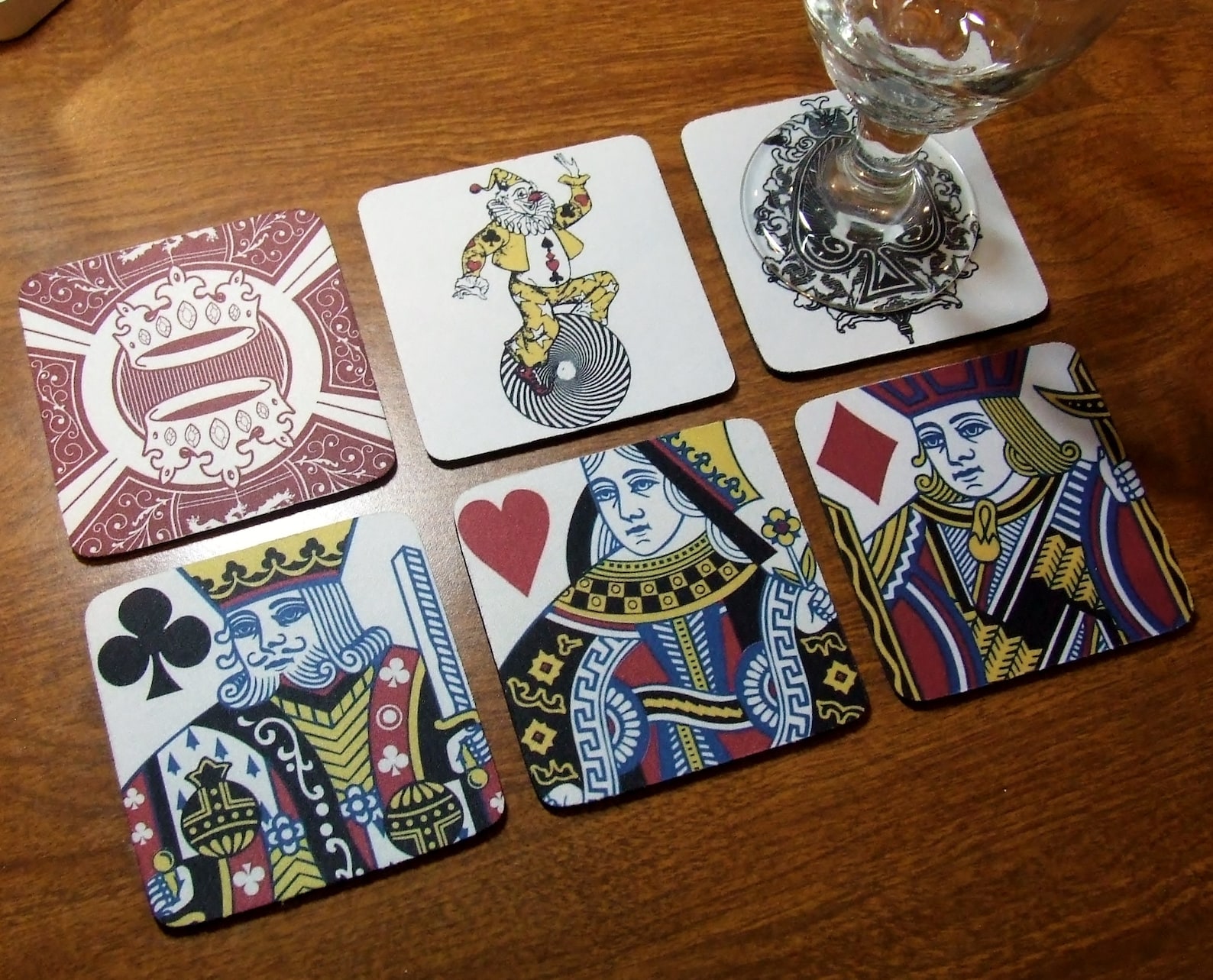 Sublimated PLAYING CARDS COASTERS Set of 6 Absorbent Etsy