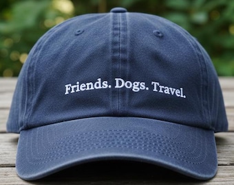 Geborduurde Friends Dogs reispet, minimalistische FDT antifascistische quote baseballpet, pet met geborduurde verborgen boodschap, anti-MAGA casual pet
