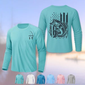 Custom Logo UPF50 Fishing Shirt, Personalized Logo Company UPF 50+ Shirt, Custom Trip Dry Fit UPF 50 Long Sleeve Fishing Shirt, Father Day