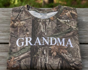 Grandma Camo T-Shirt, Hunting Gift for Grandma