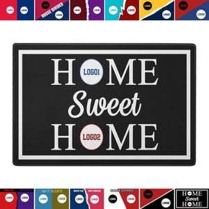 Gepersonaliseerde House Divided Home Sweet Home-deurmat, aangepaste sportlogo's deurmat college football hockey basketbal honkbal deurmat,