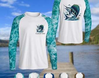 Custom Printed MossyOak UPF Performance Long Sleeve Shirt, Sun Protection Shirt UPF 50+ Fishing Shirt, Hunting Shirt, Company Family Shirt