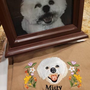 Personalized Pet From Your Photo Embroidered Shirt Personalized Dog Shirt Custom Pet Portrait Gift Embroidered Cat T Shirt Custom Pet Gifts