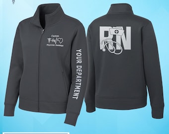 Custom Medical Jacket - Personalized RN, Physician Assistant, or Department - Healthcare Apparel