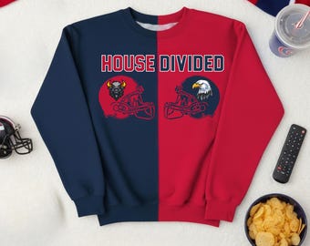 Personalized House Divided Sweatshirt, Rival College Teams