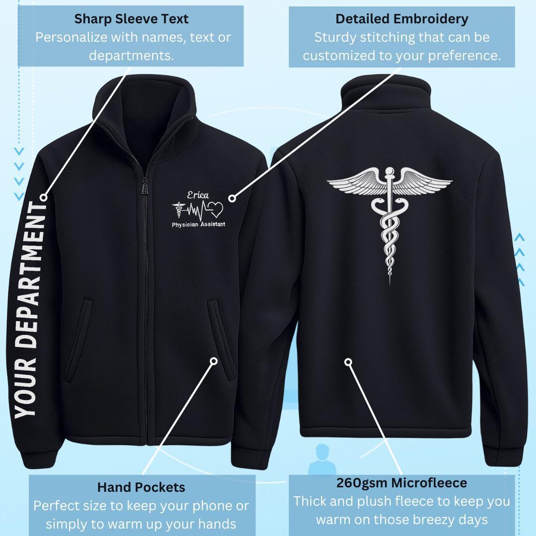 Personalized Neurosurgery Fleece Jacket, Custom Medical Gift for