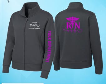 Custom Medical Jacket - Personalized RN, PA, or Department - Healthcare Apparel