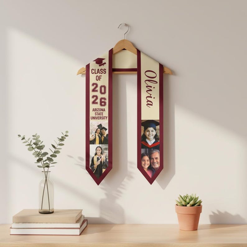 Custom Photo Graduation Stole 2026, Personalized University Picture ...