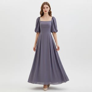 Empire Waisted Long Sleeve Formal Dress