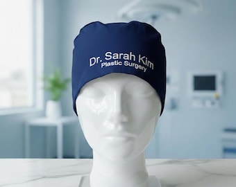 Gepersonaliseerde geborduurde operatiemuts, op maat gemaakte medische muts, cadeau voor dokter/verpleegkundige