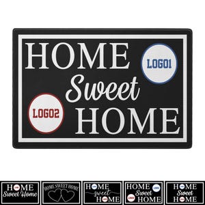 Gepersonaliseerde Home Sweet Home House-deurmatten | Deurmat voetbalteam | Sportteammat | Op maat gemaakte deurmat American Football-team