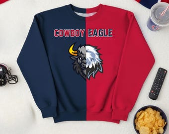 Custom Two Team Football Sweatshirt, House Divided Hoodie