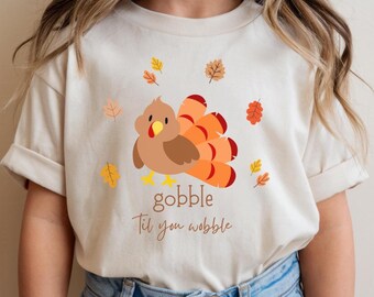 Gobble Til You Wobble PNG, Digital Download, Cute Turkey PNG, Thanksgiving Turkey PNG, Preppy Thanksgiving Png, Gobble Png, Thanksgiving Png