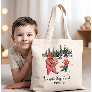 Music Tote Bag, Its a Great Day to Make Music, Music Lover Tote Bag, Music Lesson Bag, Music Lover Gift, Music Tote,Piano Bag, Kids Tote Bag