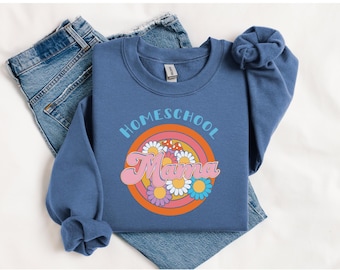 Homeschool Mama Sweatshirt, Homeschool Mama Rundhalsausschnitt, Homeschool Mama, Homeschool Lehrer Shirt, Homeschool Shirt, Geschenk für Homeschool Mom
