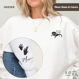 Custom Bearded Dragon Sweatshirt, Reptiles Lover Gift, Reptile Lover, Lizard, Gecko, Dragon&#39;s Beard, Pet Gift, Bearded Dragons, Personalized