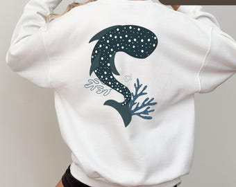 Whale Shark Sweatshirt, Shark Sweatshirts, Gift Shark Lovers, Whale Sharks Gift, Whale Sharks, Starry Night, Surf Sweatshirt, Ocean Lover