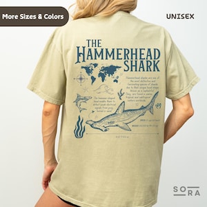 Comfort Colors Vintage Hammerhead Biology Facts Shirt, Shark Hammerhead Shirt, Hammerhead Shark Gift, Beach Vibe, Shark Lover Gifts