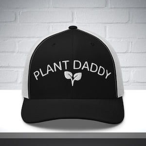 Embroidered Plant Daddy Hat, plant daddy gift, plant lover gift, plant dad trucker hat, gardening hat, plant lover hat, fathers day gift