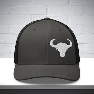 Embroidered Water Buffalo Hat, water buffalo trucker hat, gift for him, water buffalo camping hat, hiking hat for dad, water buffalo gift