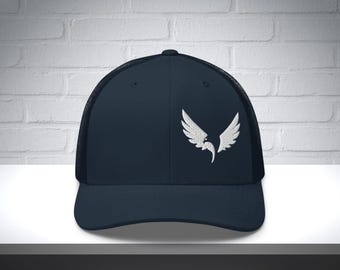 Embroidered American Eagle Hat, eagle hat, 4th of July hat, bald eagle dad hat, gift for him, patriotic trucker hat, bald eagle America hat